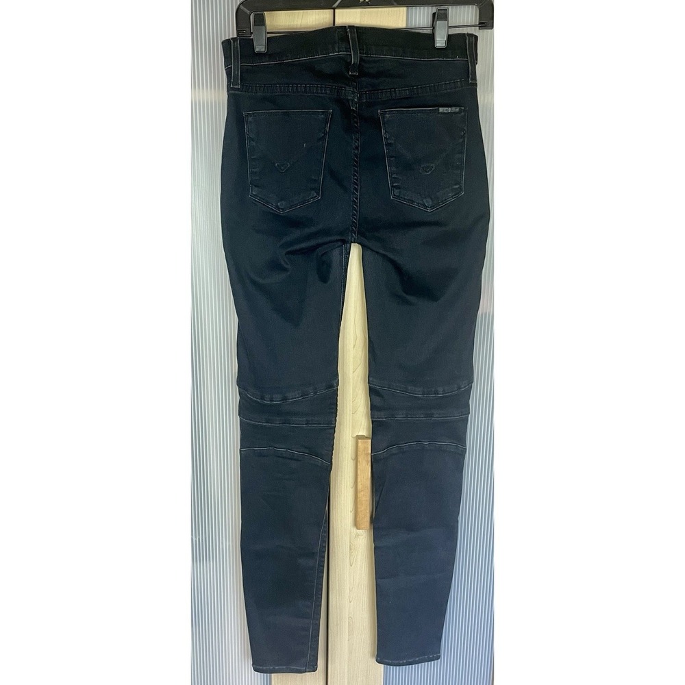 HUDSON Stark Moto Skinny Dark Blue Jeans Sz 27 Goth Biker Rock Retro Casual - Picture 5 of 8